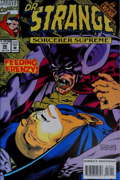 Couverture de DOCTOR STRANGE SORCERER SUPREME (1988) #56 - par Geof Isherwood - lecubeacomics.com