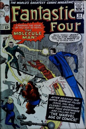 Couverture de FANTASTIC FOUR (1961) #20 - 1ST MOLECULE MAN - par Jack Kirby - lecubeacomics.com