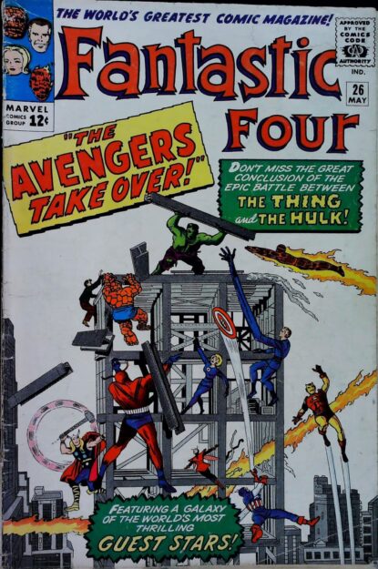 FANTASTIC FOUR (1961) #26 - Marvel - lecubeacomics.com Couverture de FANTASTIC FOUR (1961) #26 - par George Roussos - lecubeacomics.com