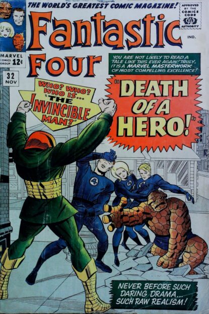 FANTASTIC FOUR (1961) #32 - Marvel - lecubeacomics.com Couverture de FANTASTIC FOUR (1961) #32 - par Chic Stone - lecubeacomics.com