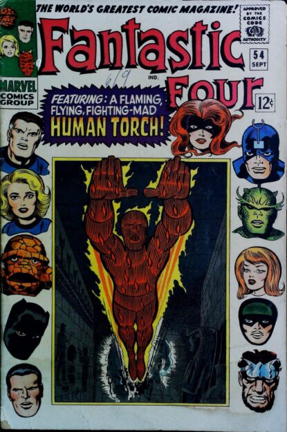 FANTASTIC FOUR (1961) #54 - Marvel - lecubeacomics.com Couverture de FANTASTIC FOUR (1961) #54 - par Jack Kirby - lecubeacomics.com