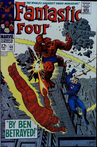 FANTASTIC FOUR (1961) #69 - Marvel - lecubeacomics.com Couverture de FANTASTIC FOUR (1961) #69 - par Jack Kirby - lecubeacomics.com