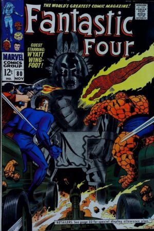 Couverture de FANTASTIC FOUR (1961) #80 - par Jack Kirby - lecubeacomics.com
