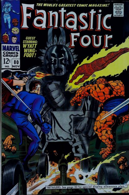 FANTASTIC FOUR (1961) #80 - Marvel - lecubeacomics.com Couverture de FANTASTIC FOUR (1961) #80 - par Jack Kirby - lecubeacomics.com