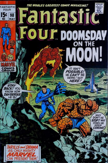 FANTASTIC FOUR (1961) #98 - Marvel - lecubeacomics.com Couverture de FANTASTIC FOUR (1961) #98 - par Jack Kirby - lecubeacomics.com