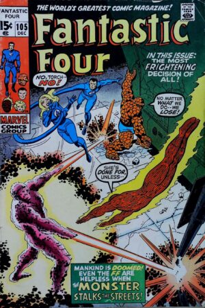 Couverture de FANTASTIC FOUR (1961) #105 - par John Romita - lecubeacomics.com