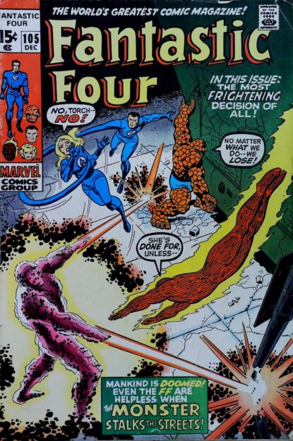 Couverture de FANTASTIC FOUR (1961) #105 - par John Romita - lecubeacomics.com