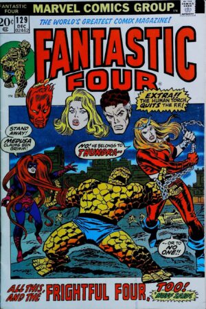 Couverture de FANTASTIC FOUR (1961) #129 - par John Buscema - lecubeacomics.com