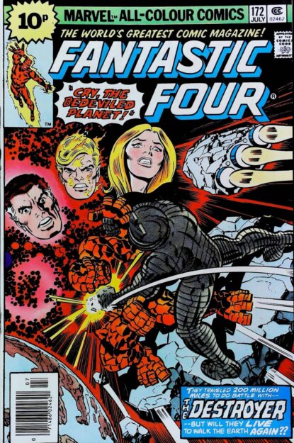 Couverture de FANTASTIC FOUR (1961) #172 - par Jack Kirby - lecubeacomics.com