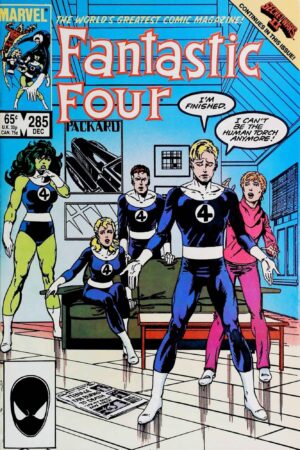 Couverture de FANTASTIC FOUR (1961) #285 - par John Byrne - lecubeacomics.com