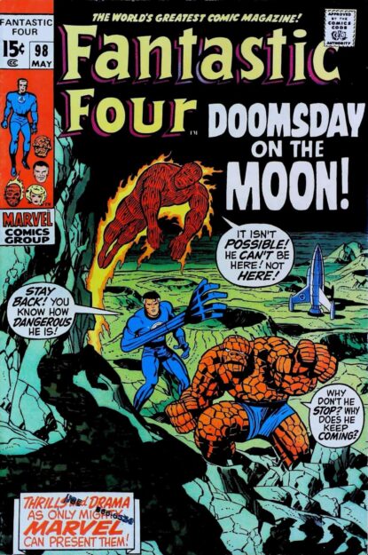 Couverture de FANTASTIC FOUR (1961) #98 - par Jack Kirby - lecubeacomics.com