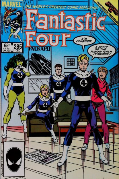 FANTASTIC FOUR (1961) #285 - Marvel - lecubeacomics.com Couverture de FANTASTIC FOUR (1961) #285 - par John Byrne - lecubeacomics.com