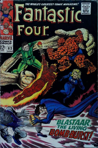 FANTASTIC FOUR (1961) #63 - Marvel - lecubeacomics.com Couverture de FANTASTIC FOUR (1961) #63 - par Jack Kirby - lecubeacomics.com