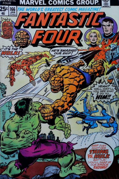 FANTASTIC FOUR (1961) #166 - Marvel - lecubeacomics.com Couverture de FANTASTIC FOUR (1961) #166 - par Dan Adkins - lecubeacomics.com