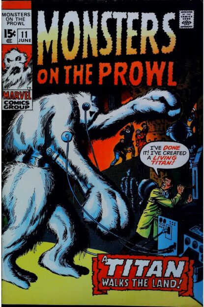 Couverture de MONSTERS ON THE PROWL (1971) #11 - par Jack Kirby - lecubeacomics.com