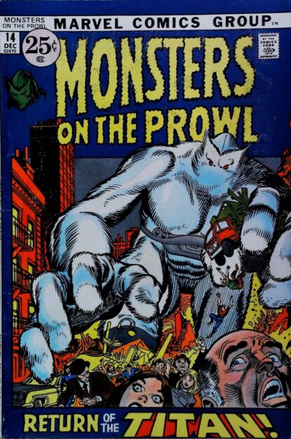 Couverture de MONSTERS ON THE PROWL (1971) #14 - par Gil Kane - lecubeacomics.com