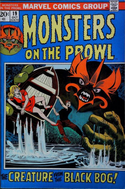 Couverture de MONSTERS ON THE PROWL (1971) #19 - par George Roussos - lecubeacomics.com