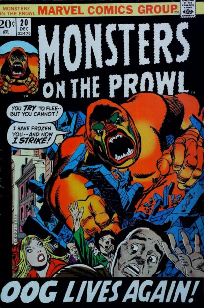 Couverture de MONSTERS ON THE PROWL (1971) #20 - par Gil Kane - lecubeacomics.com