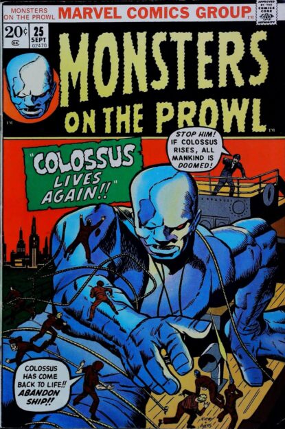 Couverture de MONSTERS ON THE PROWL (1971) #25 - par Jack Kirby - lecubeacomics.com