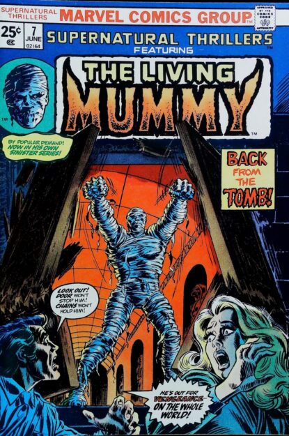 Couverture de SUPERNATURAL THRILLERS (1972) #7 - par Ron Wilson - lecubeacomics.com