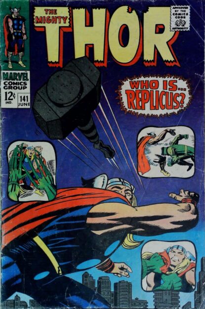 THOR (1962) #141 - Marvel - lecubeacomics.com Couverture de THOR (1962) #141 - par Jack Kirby - lecubeacomics.com