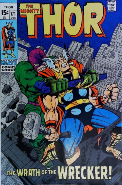 THOR (1962) #171 - Marvel - lecubeacomics.com Couverture de THOR (1962) #171 - par Bill Everett - lecubeacomics.com
