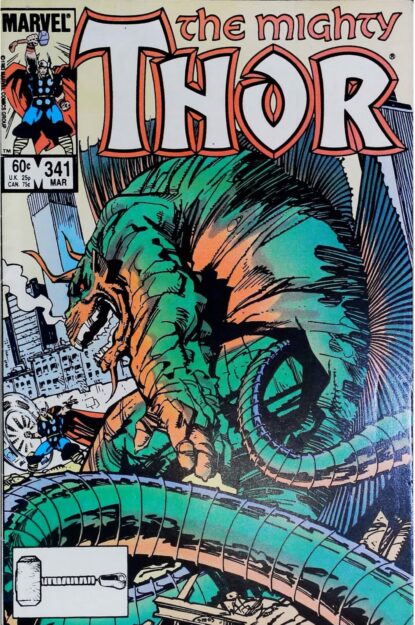 Couverture de THOR (1962) #341 - par Walter Simonson - lecubeacomics.com