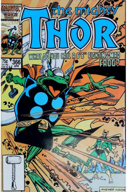 Couverture de THOR (1962) #366 - par Walter Simonson - lecubeacomics.com