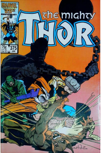 Couverture de THOR (1962) #375 - par Walter Simonson - lecubeacomics.com