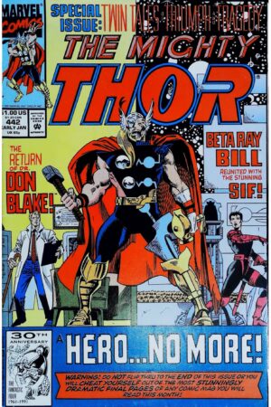 Couverture de MIGHTY THOR (1989) #442 - par Ron Frenz - lecubeacomics.com