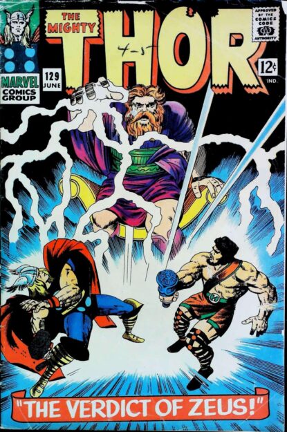 Couverture de THOR (1962) #129 - par Jack Kirby - lecubeacomics.com