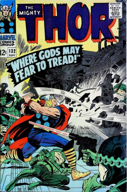 Couverture de THOR (1962) #132 - par Jack Kirby - lecubeacomics.com