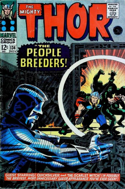 Couverture de THOR (1962) #134 - par Jack Kirby - lecubeacomics.com