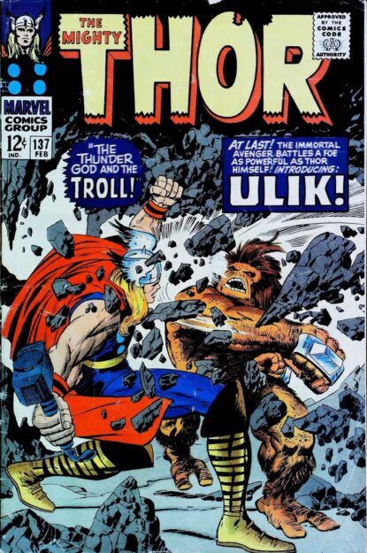 Couverture de THOR (1962) #137 - par Jack Kirby - lecubeacomics.com