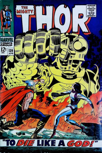 Couverture de THOR (1962) #139 - par Jack Kirby - lecubeacomics.com