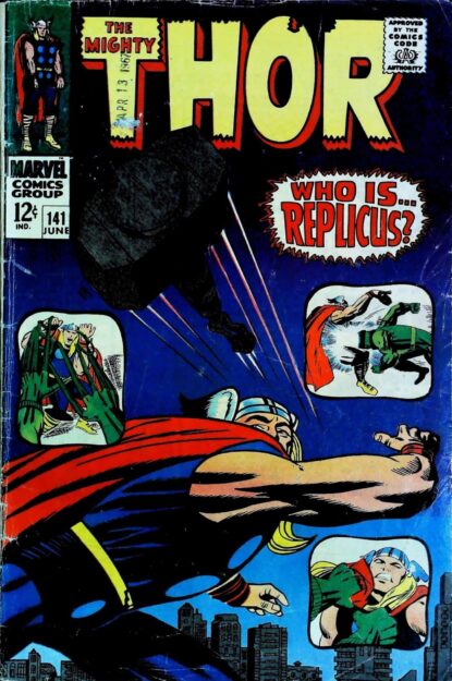 Couverture de THOR (1962) #141 - par Jack Kirby - lecubeacomics.com