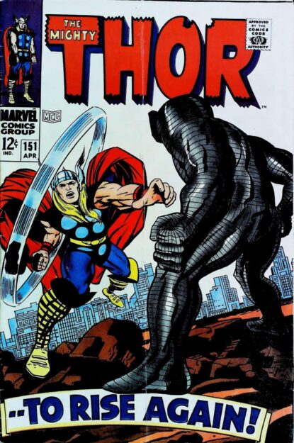 Couverture de THOR (1962) #151 - par Jack Kirby - lecubeacomics.com