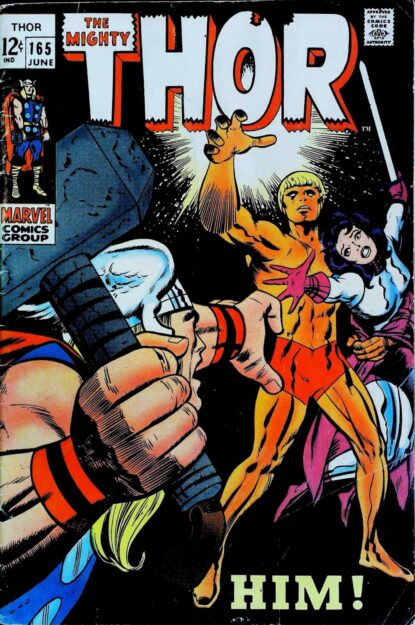 Couverture de THOR (1962) #165 - par Jack Kirby - lecubeacomics.com