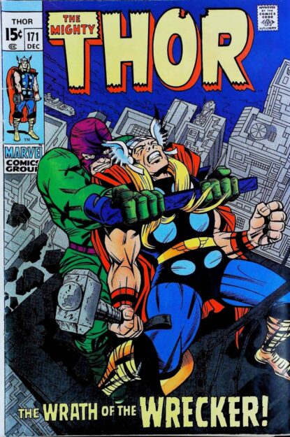 Couverture de THOR (1962) #171 - par Bill Everett - lecubeacomics.com