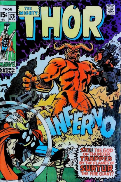 Couverture de THOR (1962) #176 - par Jack Kirby - lecubeacomics.com