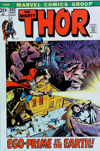 Couverture de THOR (1962) #202 - par John Buscema - lecubeacomics.com