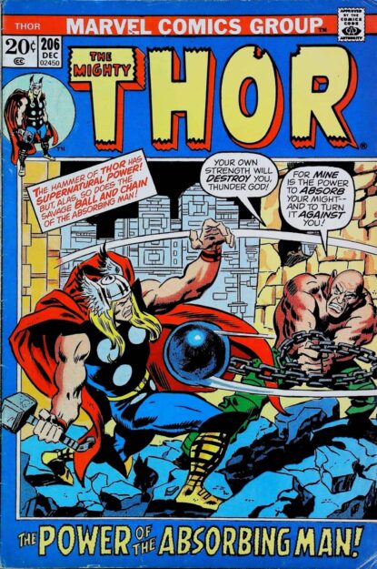 Couverture de THOR (1962) #206 - par John Buscema - lecubeacomics.com