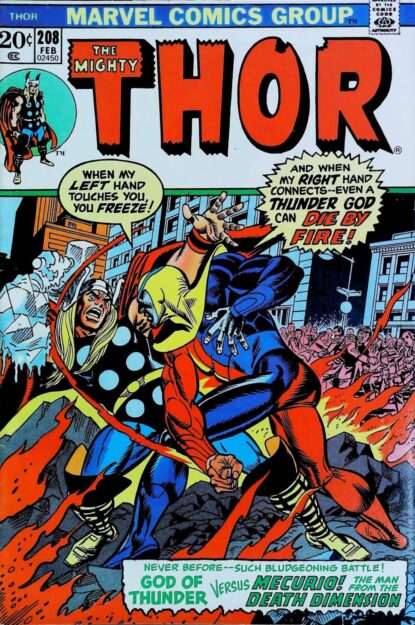 Couverture de THOR (1962) #208 - par Gil Kane - lecubeacomics.com