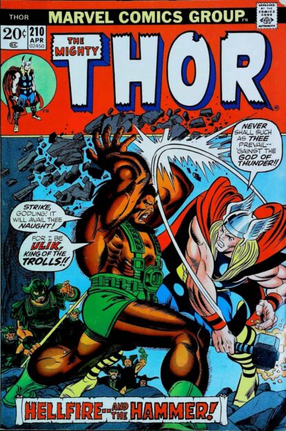 Couverture de THOR (1962) #210 - par Gil Kane - lecubeacomics.com