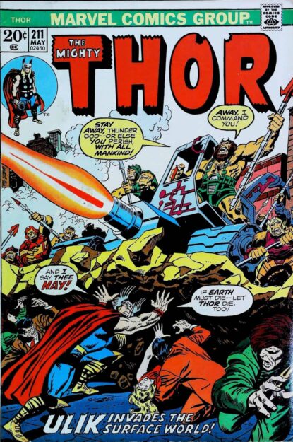 Couverture de THOR (1962) #211 - par John Buscema - lecubeacomics.com