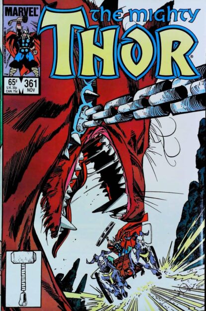 Couverture de THOR (1962) #361 - par Walter Simonson - lecubeacomics.com