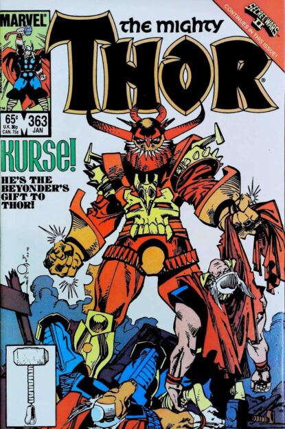 Couverture de THOR (1962) #363 - par Walter Simonson - lecubeacomics.com