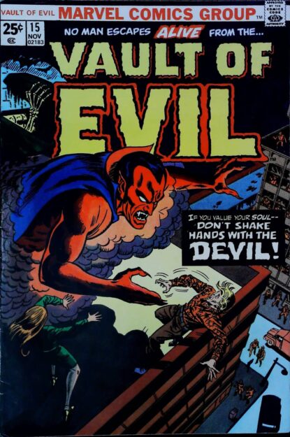 Couverture de VAULT OF EVIL (1973) #15 - par Ron Wilson - lecubeacomics.com