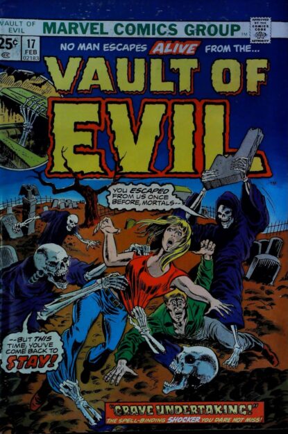 Couverture de VAULT OF EVIL (1973) #17 - par Ed Hannigan - lecubeacomics.com