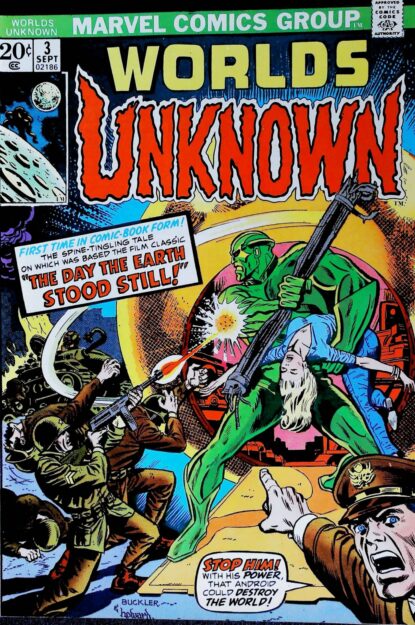 Couverture de WORLDS UNKNOWN (1973) #3 - par John Romita - lecubeacomics.com